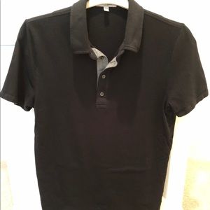 Black Slim Stretch Express Polo Shirt
